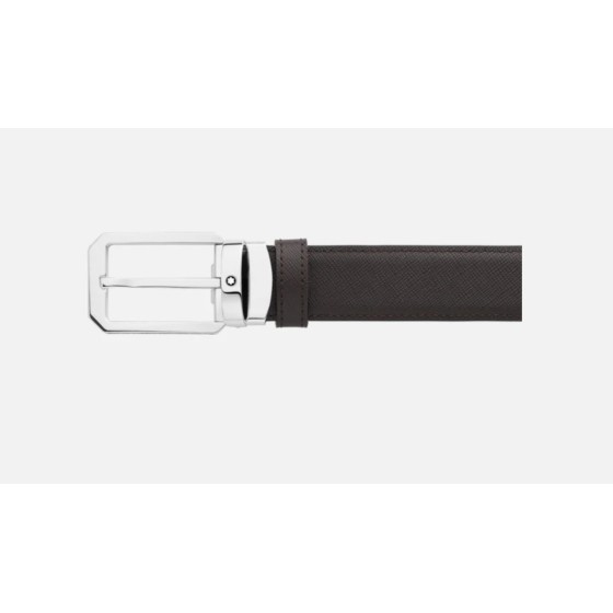 CINTURA MONTBLANC REVERSIBILE IN PELLE NERA/MARRONE 30 MM 128759