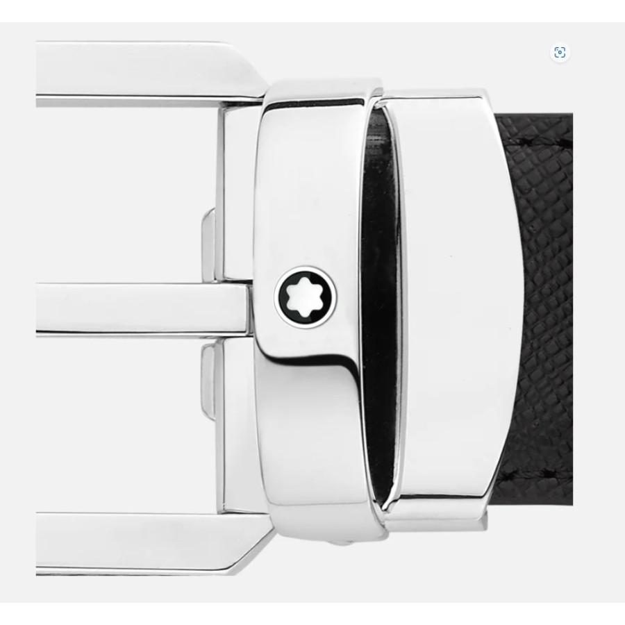 CINTURA MONTBLANC REVERSIBILE IN PELLE NERA/MARRONE 30 MM 128759