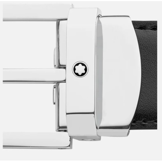 Cinta Montblanc  reversibile in pelle nera/marrone 30 mm  132873