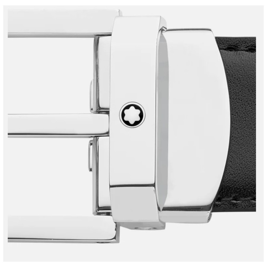 Cinta Montblanc  reversibile in pelle nera/marrone 30 mm  132873