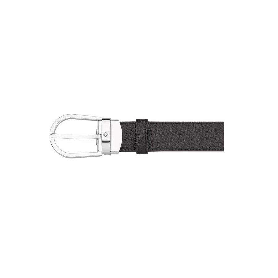 Cinta Montblanc Reversibile Horseshoe 30 mm in Pelle Sartorial 113834