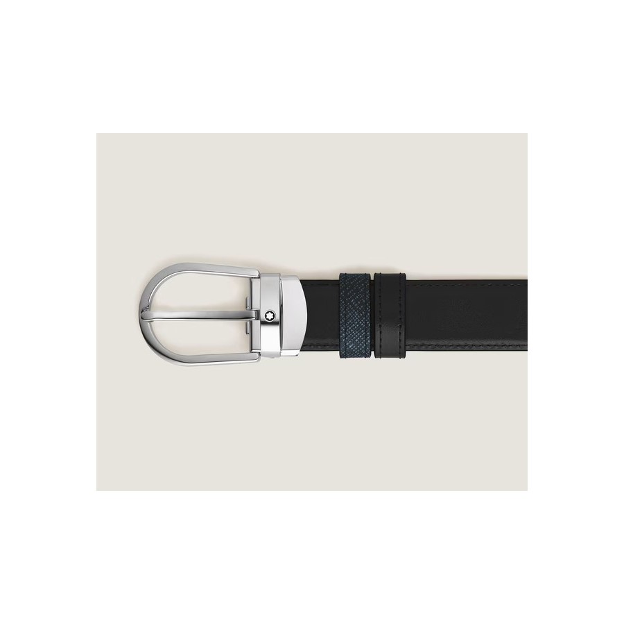 Cinta Montblanc Reversibile Horseshoe 30 mm in Pelle Sartorial  220965