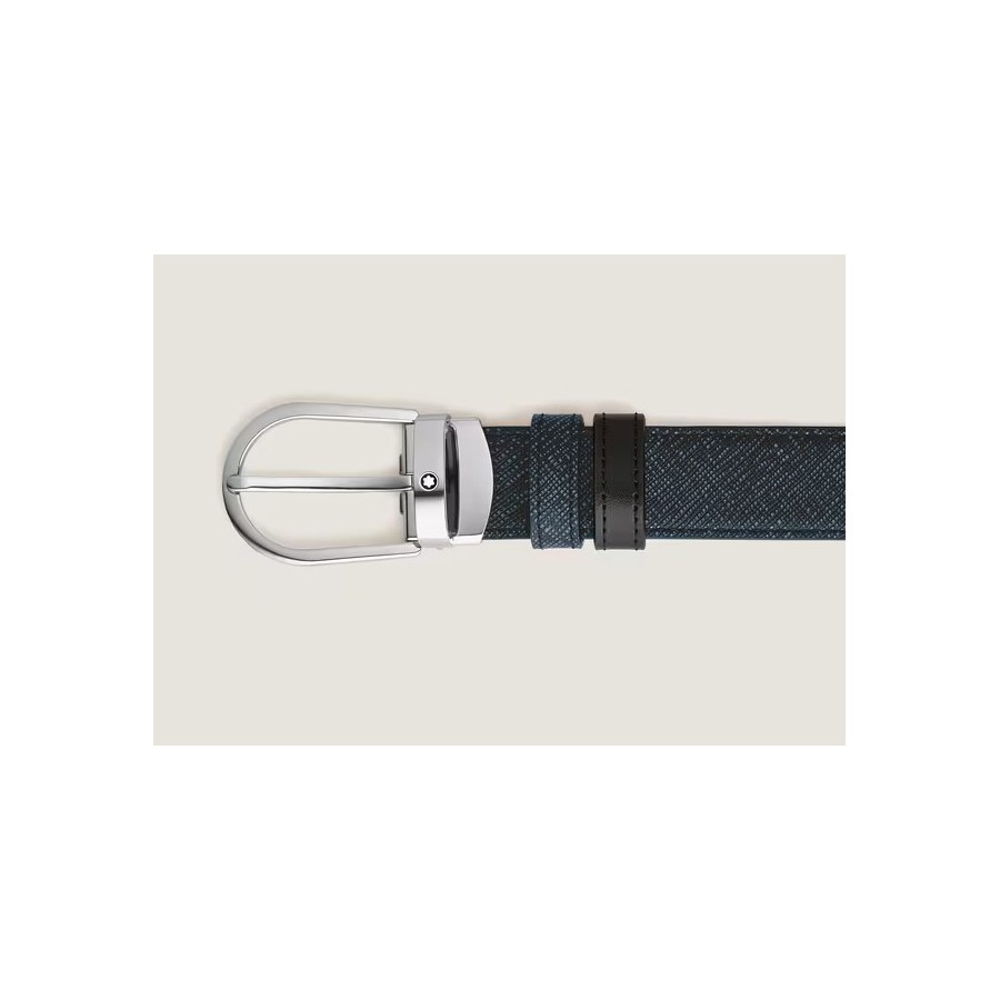 Cinta Montblanc Reversibile Horseshoe 30 mm in Pelle Sartorial  220965