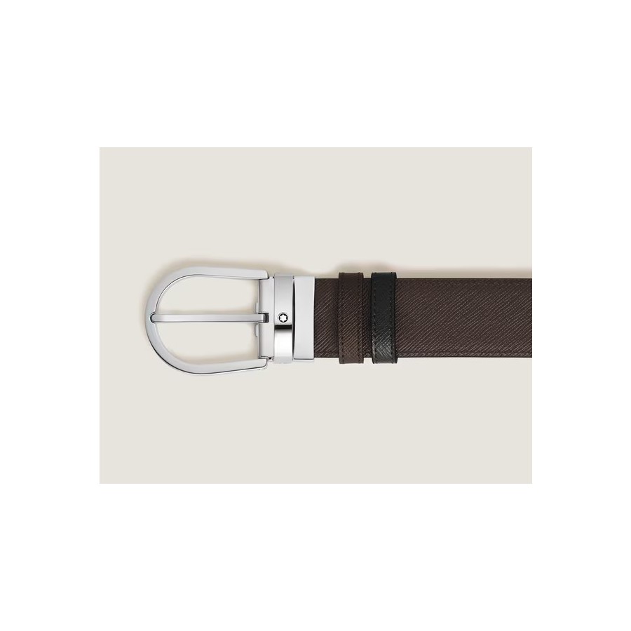 Cinta Montblanc  reversibile 35 mm  in Pelle Sartorial 222145
