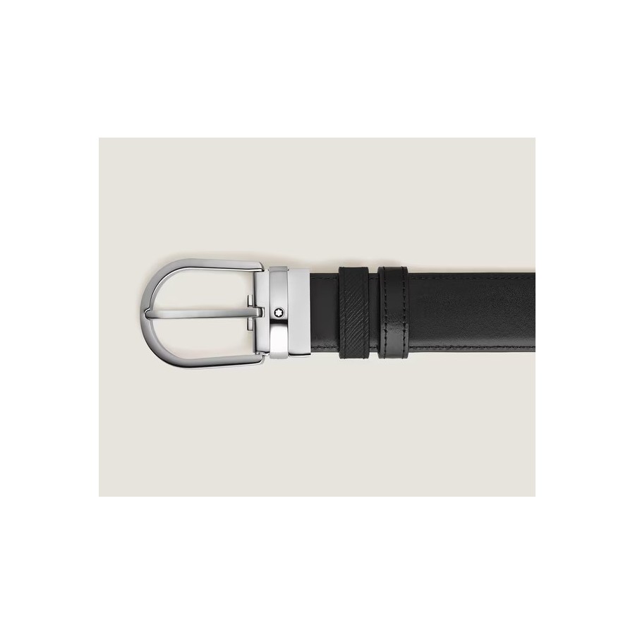 Cinta Montblanc Reversibile Horseshoe 35 mm in Pelle Sartoria 198448