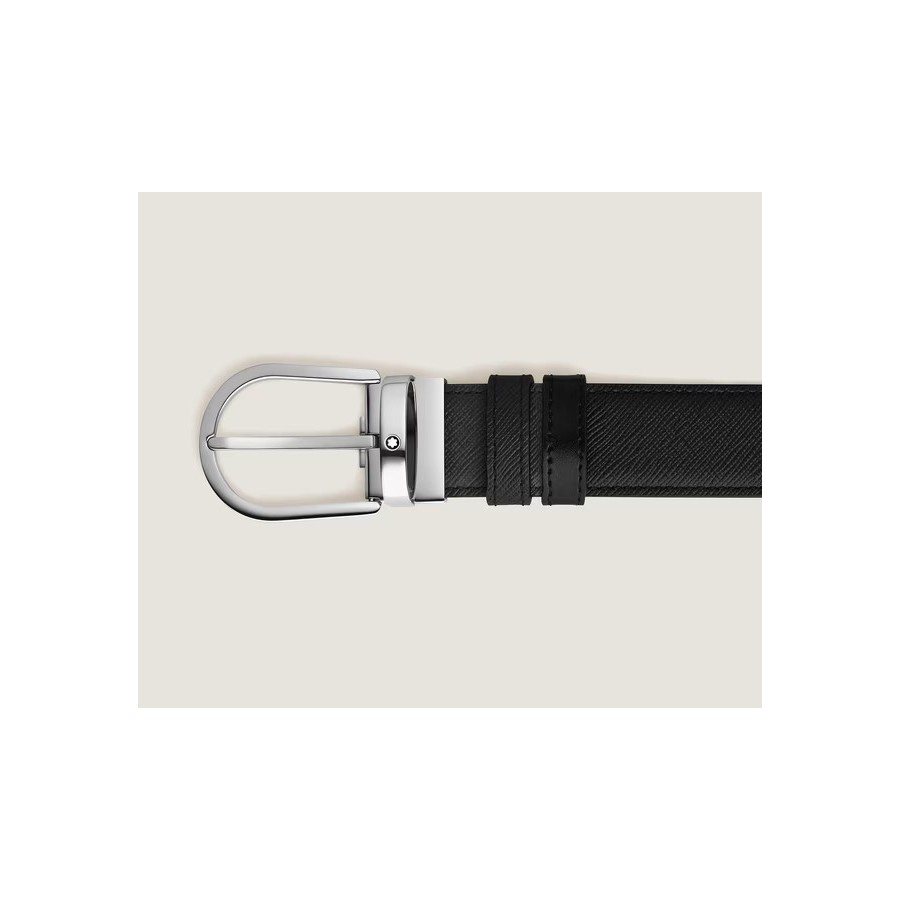 Cinta Montblanc Reversibile Horseshoe 35 mm in Pelle Sartoria 198448