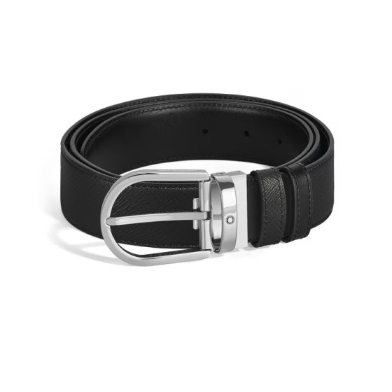 Cinta Montblanc Reversibile Horseshoe 35 mm in Pelle Sartoria 198448