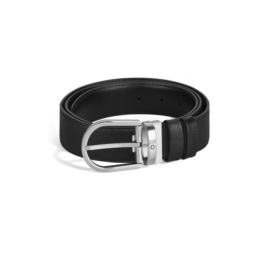 Cinta Montblanc Reversibile Horseshoe 35 mm in Pelle Sartoria 198448