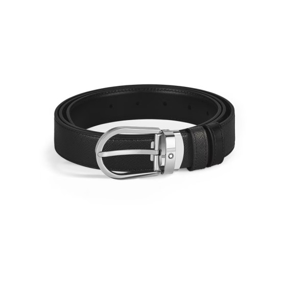 Cinta Montblanc Reversibile Horseshoe 30 mm in Pelle Sartorial  198410