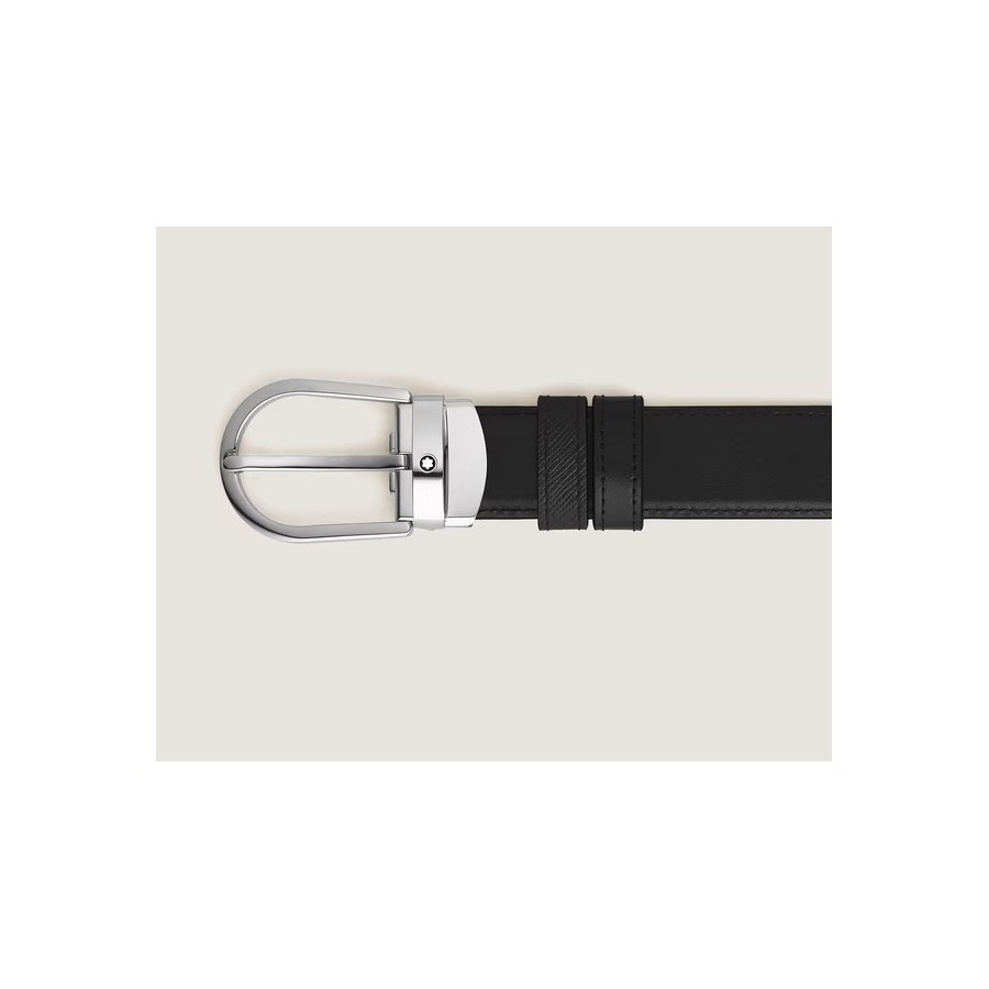 Cinta Montblanc Reversibile Horseshoe 30 mm in Pelle Sartorial  198410