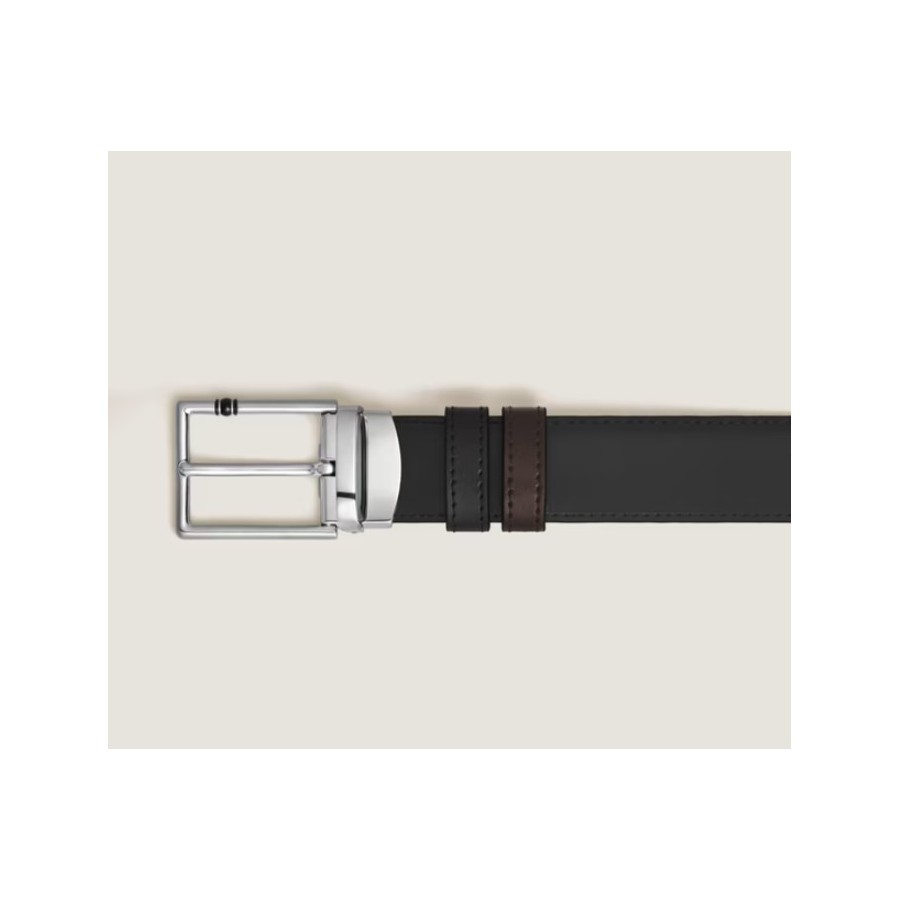 Cinta Montblanc Reversibile 30 mm in Pelle con Fibbia Rettangolare Meisterstück C 222373