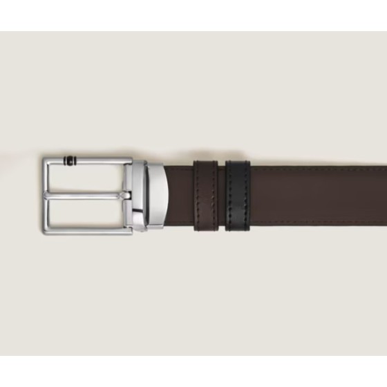 Cinta Montblanc Reversibile 30 mm in Pelle con Fibbia Rettangolare Meisterstück C 222373