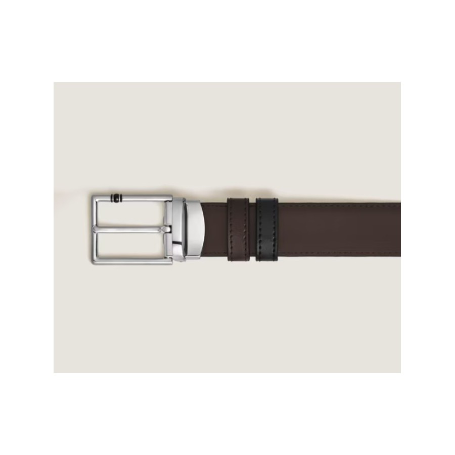 Cinta Montblanc Reversibile 30 mm in Pelle con Fibbia Rettangolare Meisterstück C 222373