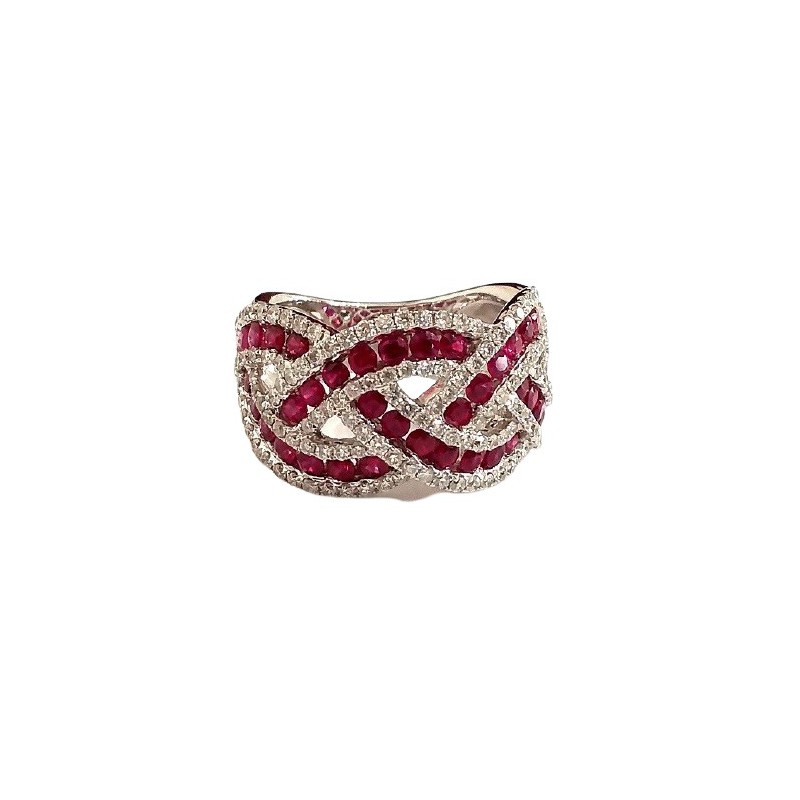 Anello Crivelli con Rubini Ct.1,81 e Diamanti Ct.1,05G Anello Crivelli con Rubini Ct.1,81 e Diamanti Ct.1,05G