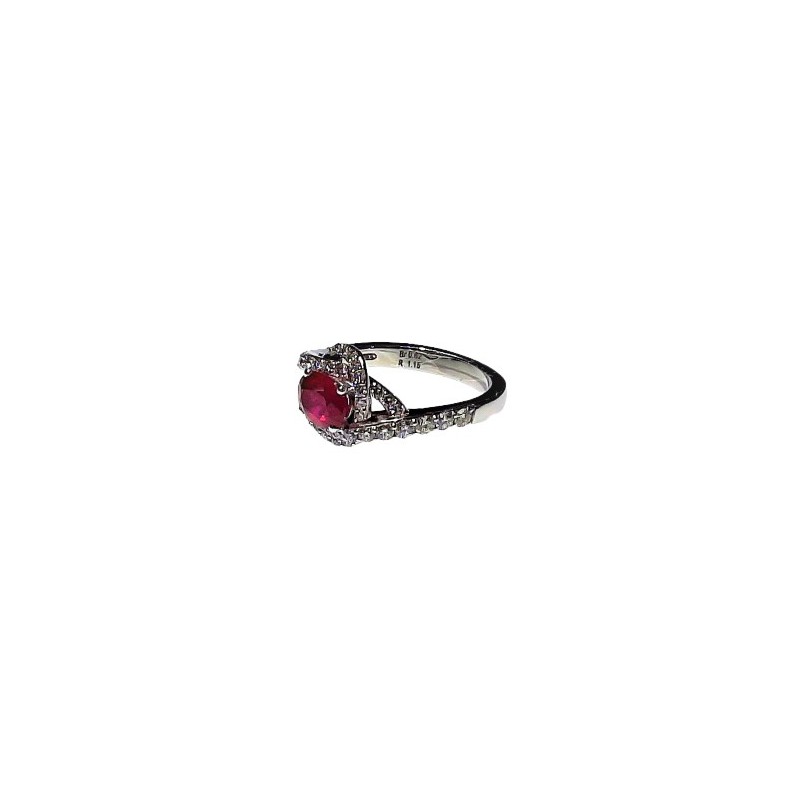 Anello Crivelli con Rubino Ct. 1,15 e Diamanti Ct. 0,52F