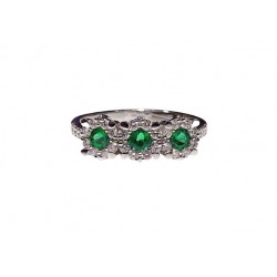 Anello Crivelli con Smeraldi e Diamanti N30