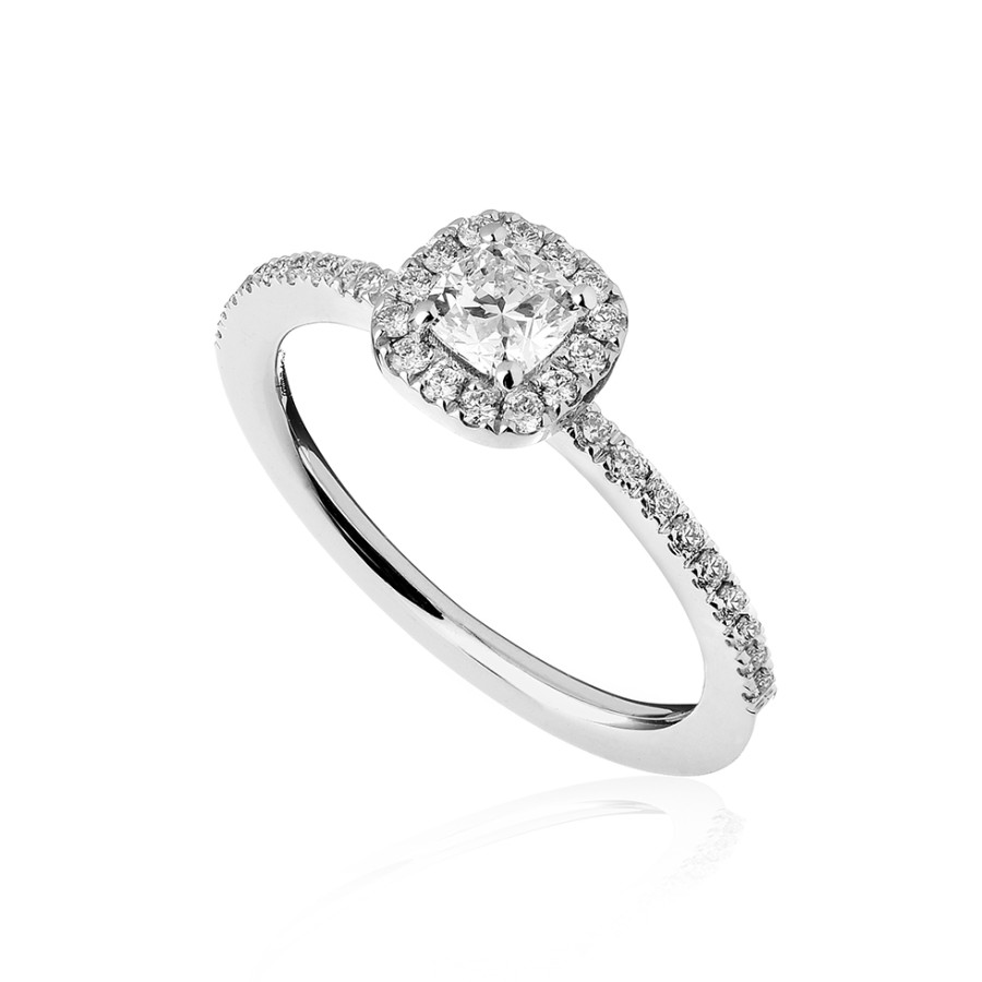 Anello FOREVER UNIQUE Tina Ideal Cut Ct. 0,35+0,27 F Vs