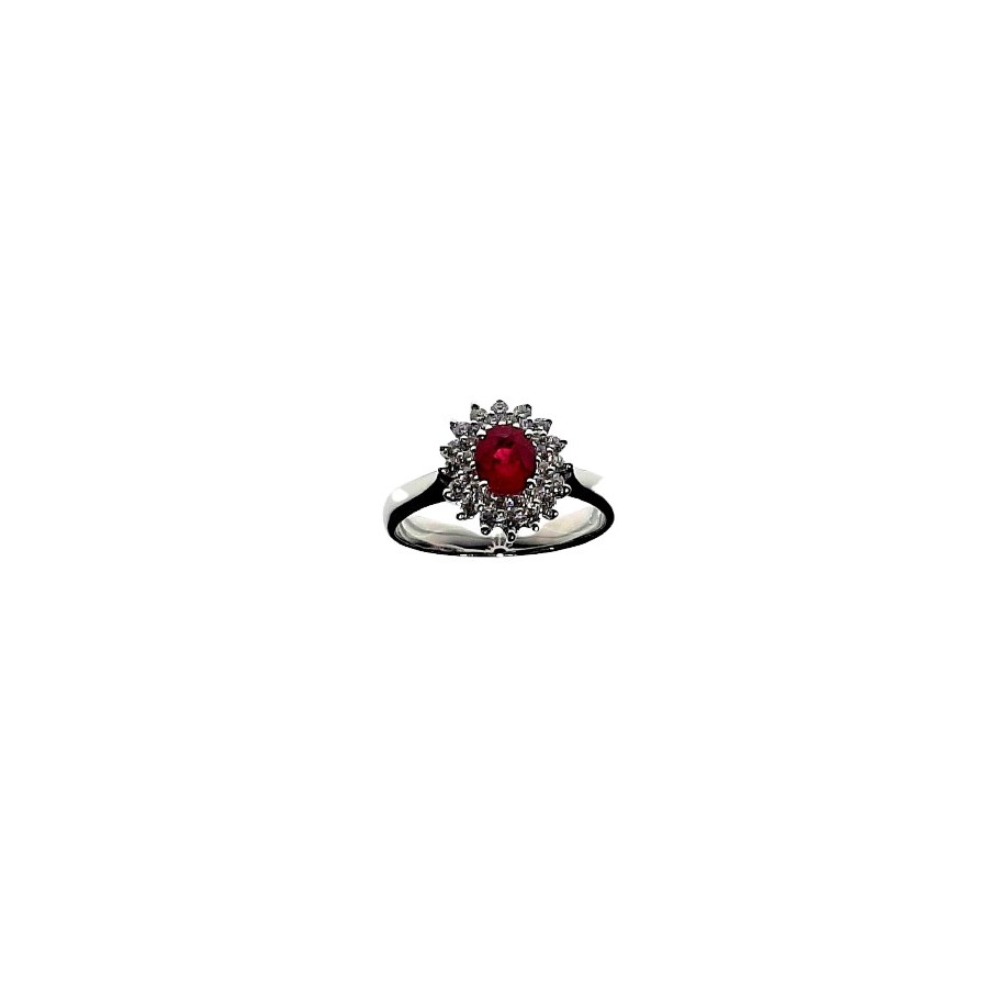 Anello Crivelli con Rubino Ct. 0,58 e Diamanti Ct. 0,32F Anello Crivelli con Rubino Ct. 0,58 e Diamanti Ct. 0,32F