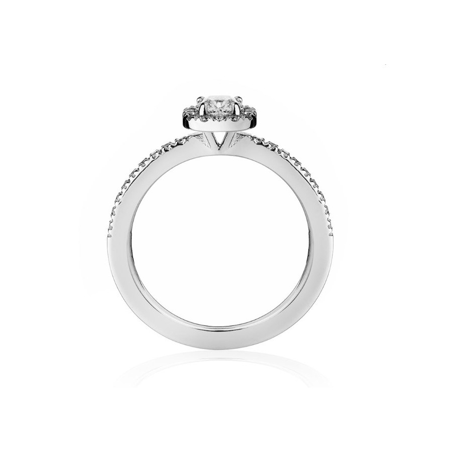 Anello FOREVER UNIQUE Tina Ideal Square Ct.0,35 F vs + 0,30 F si